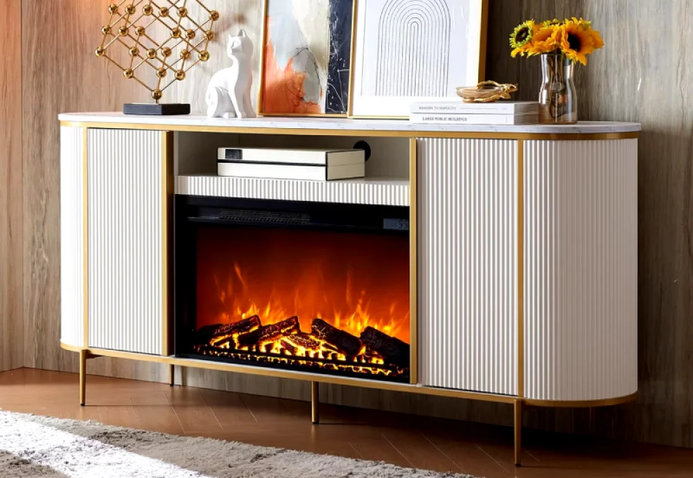 electric white fireplace
