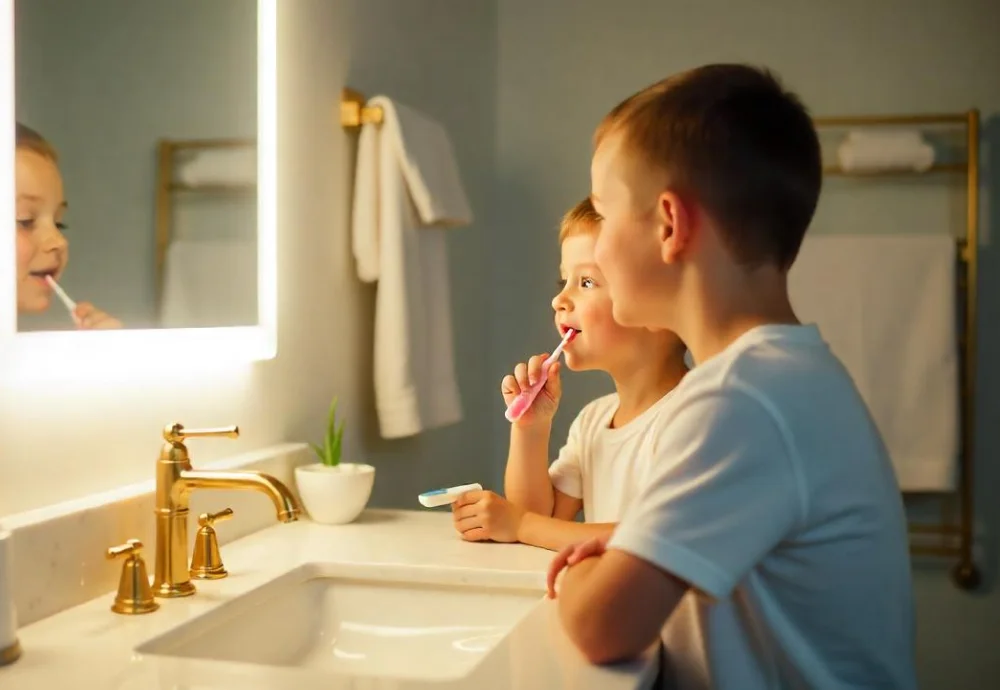 vanity set with mirror